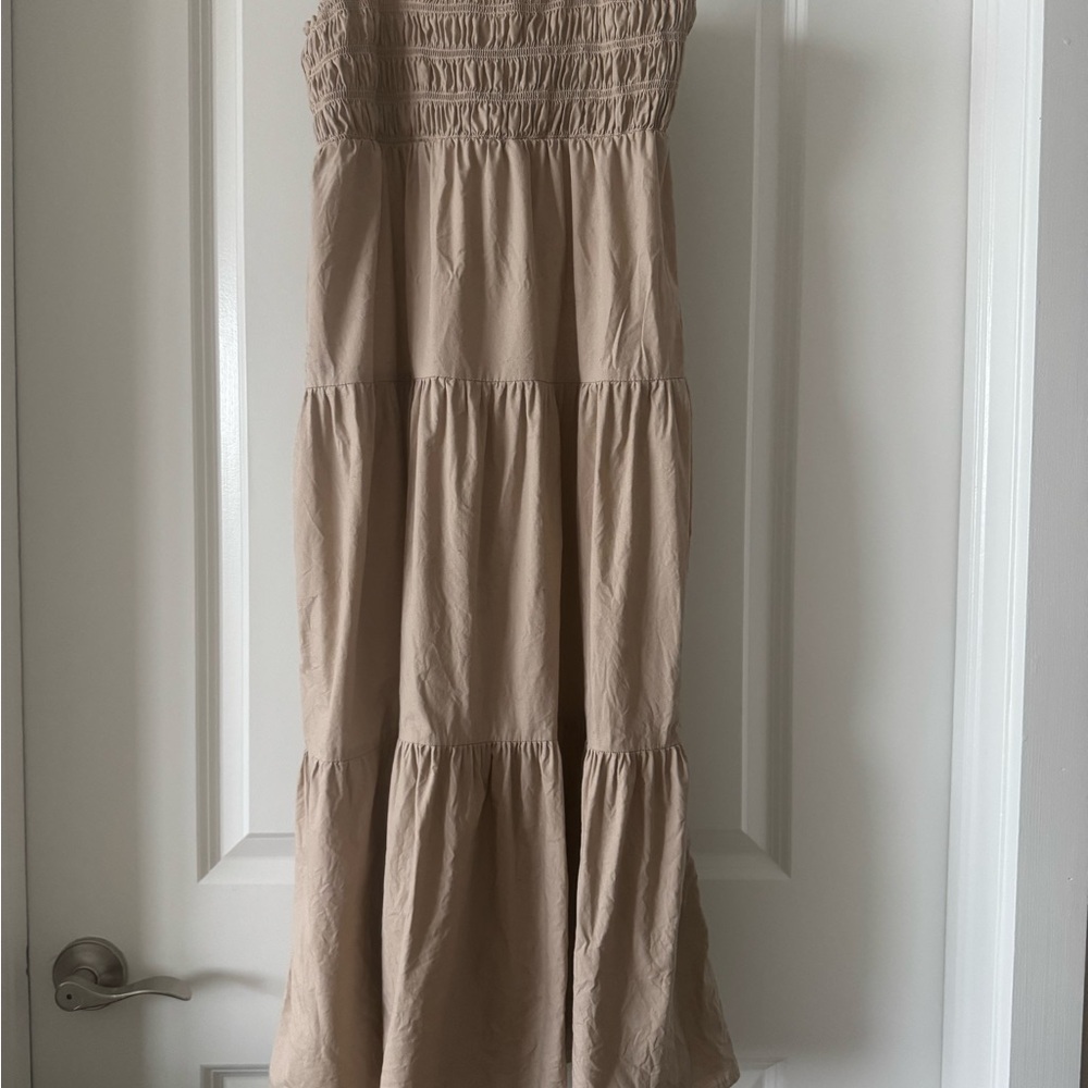 Windsor Beige Gathered Dress